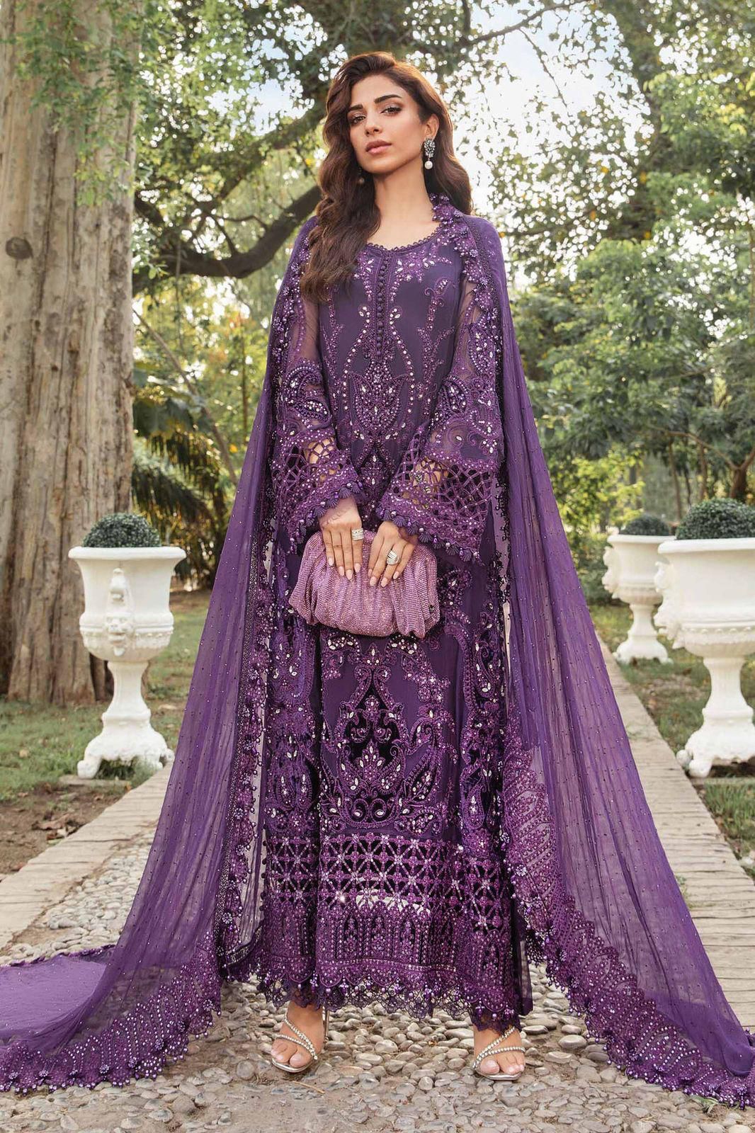 MARIA B CHIFFON LUXURY EMBROIDERED 3 PC WITH EMBROIDERED DUPPATA