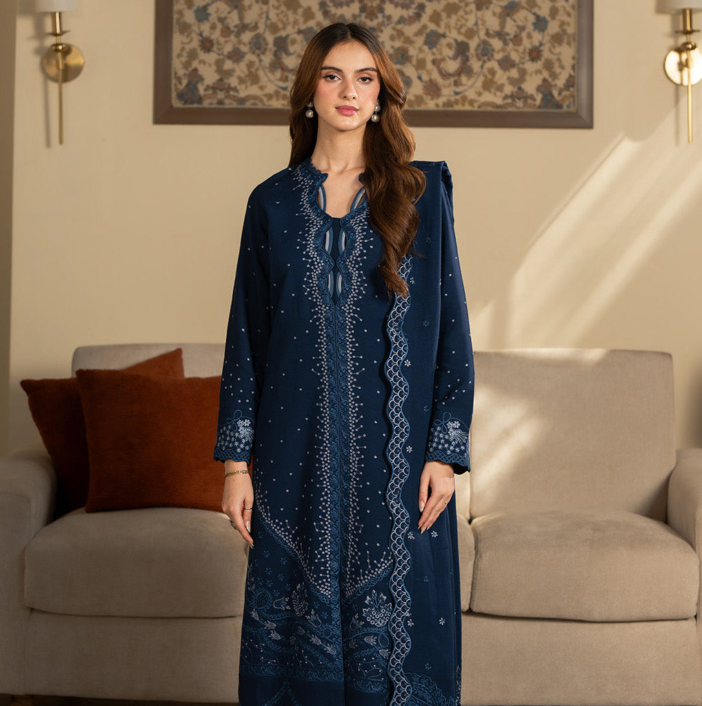 SAPPHIRE LAWN 3PC EMBROIDERED WITH EMBROIDERED DUPPTA