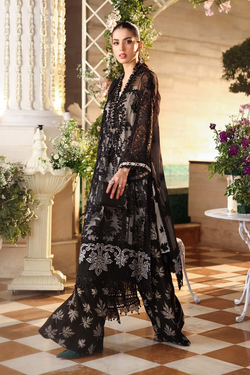 MARIA B LUXURY CHIFFON EMBROIDERED 3 PC WITH EMBROIDERED DUPPTA
