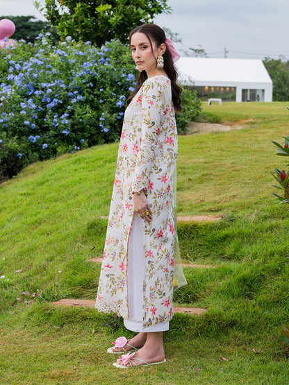 IZEL LAWN EMBROIDERED 3 PC WITH EMBROIDERED DUPPATA