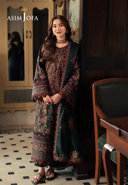ASIM JOFA LAWN EMBROIDERED 3 PC SUIT WITH EMBROIDERED DUPPATA