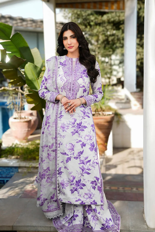 ANEELAS LAWN EMB 3 PC SUIT WITH EMBR SOFT DUPPTA