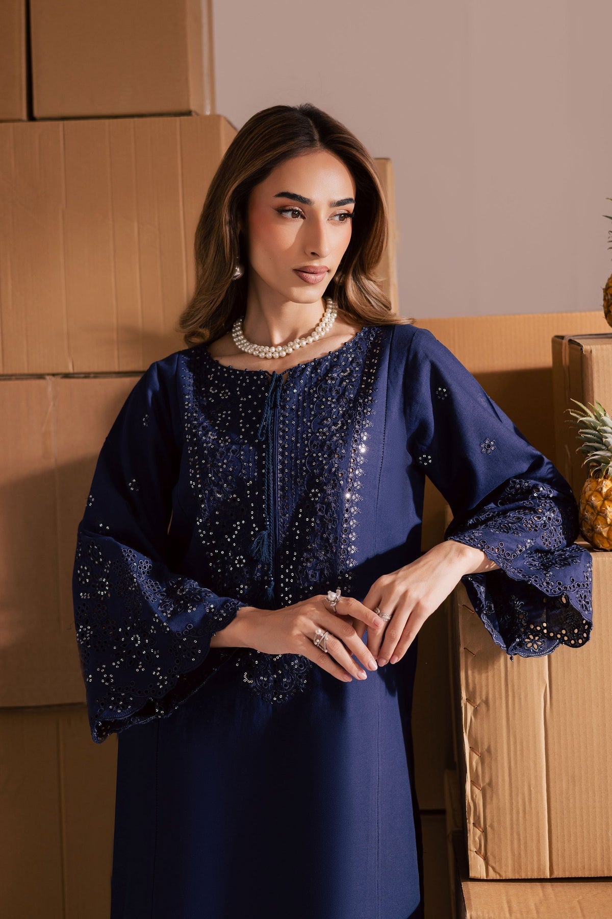 BATIK LAWN 2 PC SEQUENCE EMBROIDERED WITH EMBROIDERED TROUSER