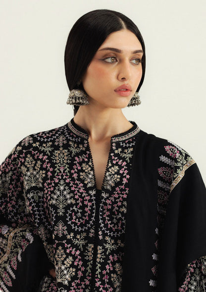 ZARA SHAH JHAN WINTER EMBROIDERED 3 PC SUIT WITH EMBROIDERED SHAWL