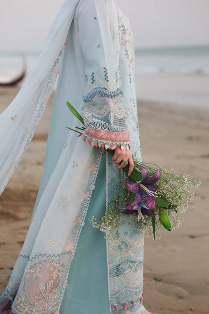 QALAMKAR LUXURY LAWN EMBROIDERED 3 PC WITH EMBROIDERED DUPPATA