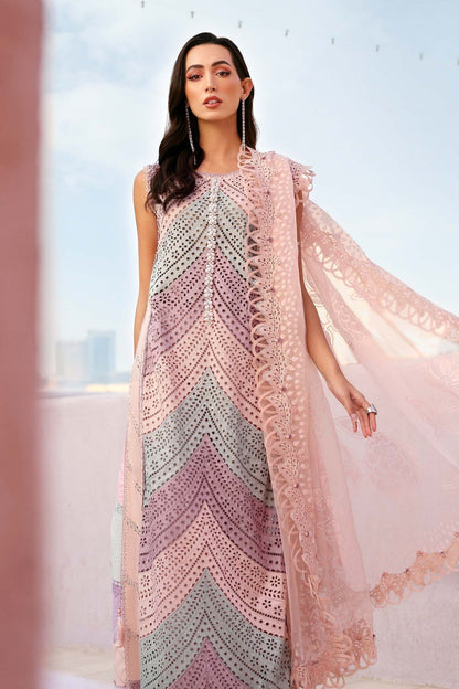 MARIA B LUXURY LAWN EMBROIDERED 3 PC WITH EMBROIDERED DUPATTA