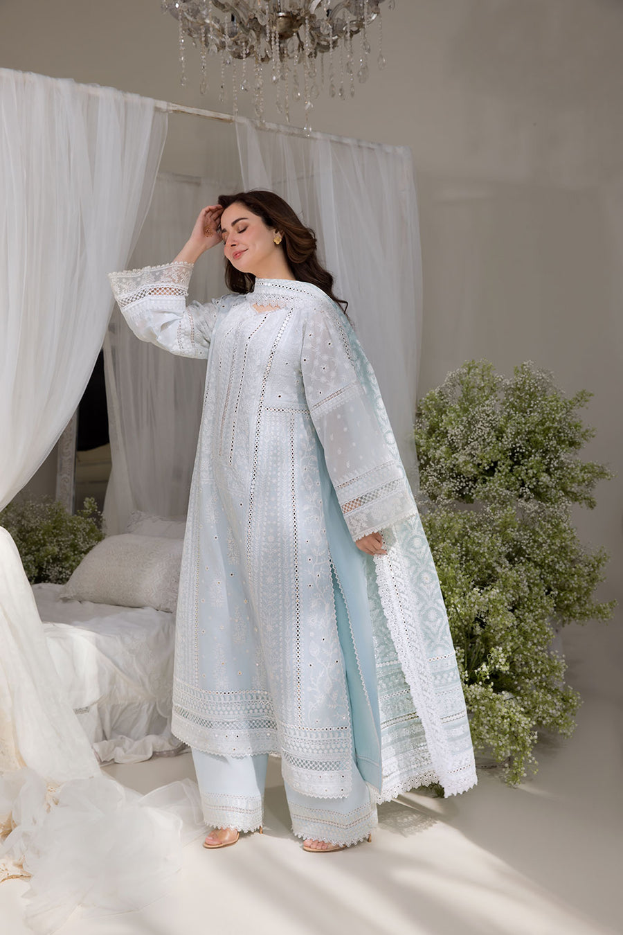 SOBIA NAZIR LAWN EMBROIDERED MOST ELEGANT 3 PC WITH EMBROIDERED DUPATTA