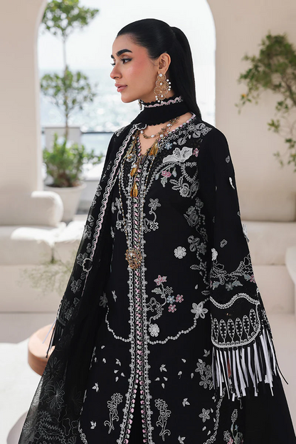 QALAMKAR PREMIUM WINTER EMBROIDERED 3 PC SUIT WITH EMBROIDERED SHAWL