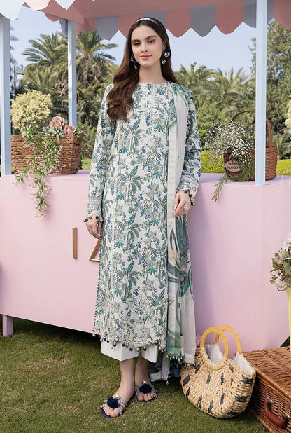 IZEL LAWN 3 PC WITH EMBROIDERED DUAPPTA