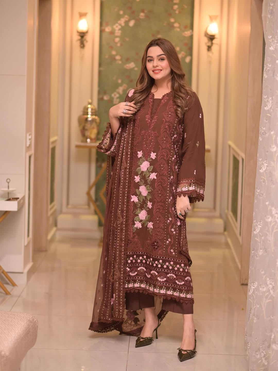 Aneelas Lawn Most Demanded 3 PC With Ready to Wear Duppata