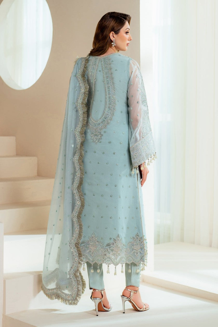 ALIZEH ORGANZA EMBROIDERED 3 PC SUIT WITH READY EMBROIDERED DUPPATA