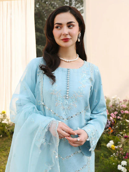 ASIM JOFA LAWN EMBROIDERED 3 PC WITH EMBROIDERED DUPATTA