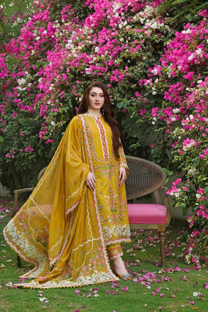ANEELAS WINTER EMBROIDERED 3 PC SUIT WITH EMBROIDERED SHAWL