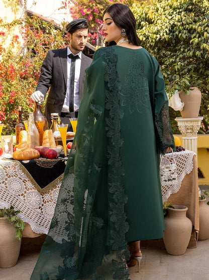BIN ILYAS LUXURY LAWN 3 PC WITH EMBROIDERED DUPPTA